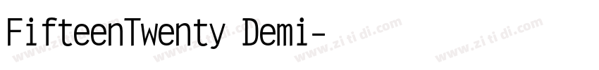 FifteenTwenty Demi字体转换